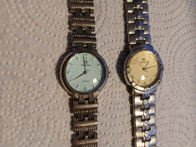 2 IK Collection VERY PRETTY Light BLUE FACE / Cream Face Wrist Watches