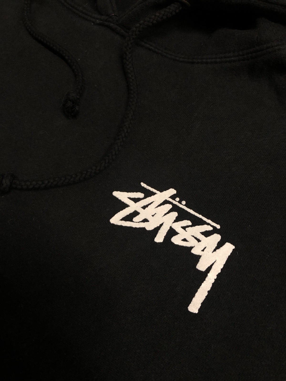 Stussy Basic Small Logo Black Pullover Hoodie Swe… - image 4