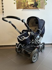Hartan Topline S Kinderwagen Sportwagen  Schwarz gefedert Regenverdeck 