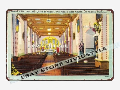tin sign 1930s-40s Interior view Los Angeles California nostalgic art