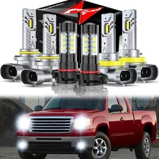 For Gmc Sierra 1500 2500hd Sle Slt 2007-2013 Truck Led Headlight Fog Light Bulbs For Gmc Sierra 1500 2500hd Sle Slt 2007-2013 Truck Led Headlight Fog Light Bulbs