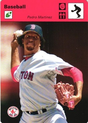 2005 Leaf #35 Pedro Martinez Sportscaster Red Fielding Glove Jersey Match #45/50