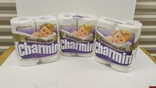 Vintage 1988 Blue Charmin Toilet Paper Sealed Lot of 3 Packs Scene Prop Design 