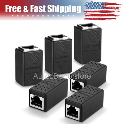 RJ45 Inline Coupler Cat6 Cat5e Cat5 Ethernet LAN Network Cable Adapter 10 PACK