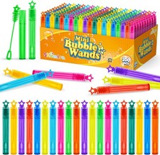 Bubble Wands 200pc: Kids Party Favors, Birthday Prizes, Outdoor Summer