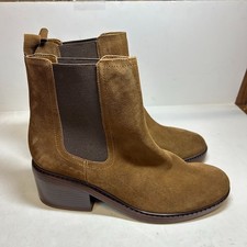 Marc Fisher Womens 11 M Brown Modesty Pull On Chelsea Booties DISPLAY RH4