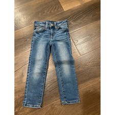 Jumping Beans Boys Size 4 Straight Leg Medium Wash Denim Jeans Adjustable Waist