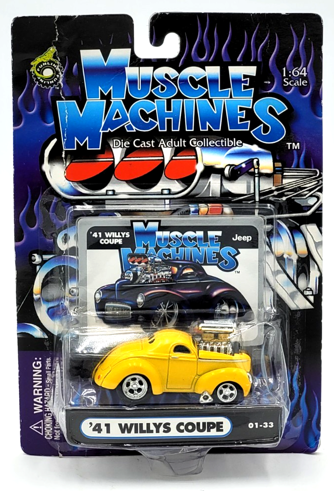 2001 Muscle Machines 1:64 Diecast Collectible '41 Willys Coupe