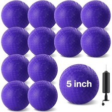 12 Pcs Dodgeballs 5 Inch Playground Ball Kickball Purple Inflatable Rubber...