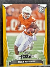 Bijan Robinson Rookie 2023 Leaf Draft Yellow #41