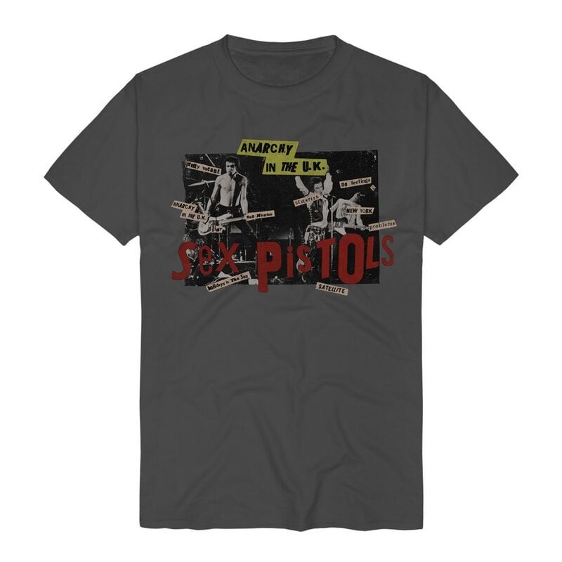 Футболка Sex Pistols с треклистом Herren Anarchy от группы charcoal-Товары, группы