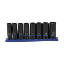 Hyper Tough 9-Piece, 1/2-inch mm, Deep Drive Impact Socket Set for Automotive