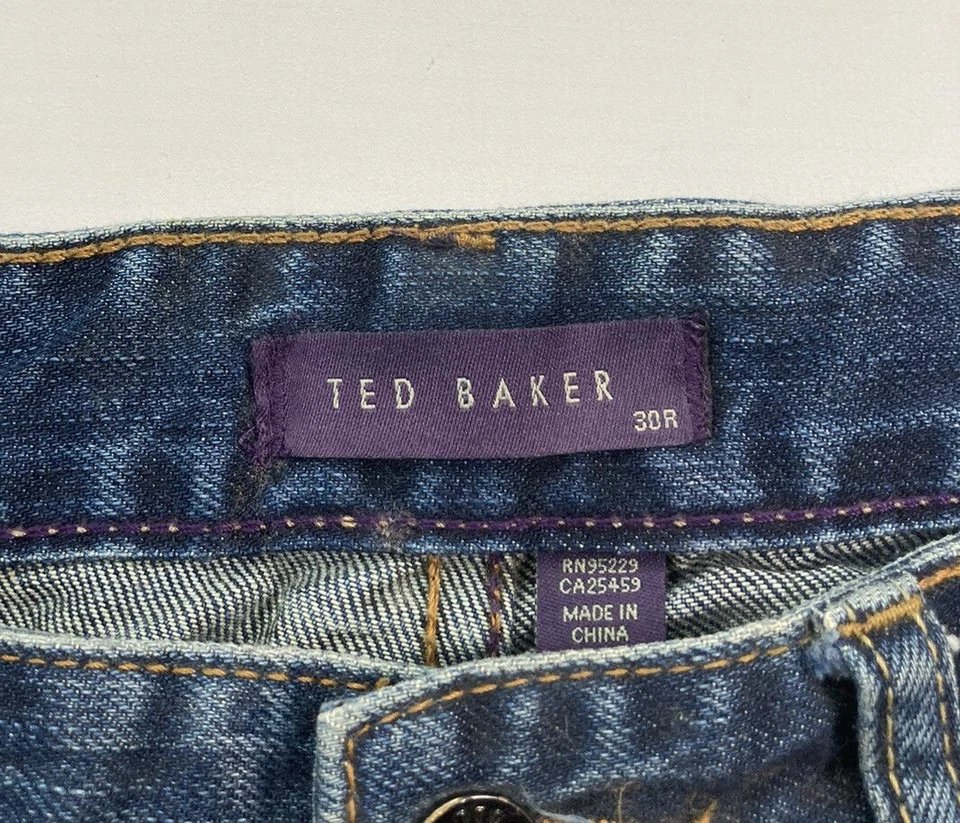 Jeans TED BAKER STRAIGHT FIT - W30 L32 - Azul marino - Excelente estado - Para hombre Foto 2 de 4