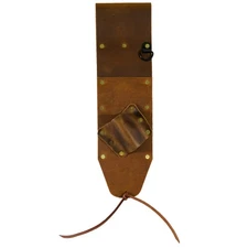 The Leather Barn LB-LH Brown Leather Sheath for PinPointer and Digging Tool Left