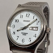ORIENT Swimmer UG1T-C0-C Quartz White Dial 35mm Day Date 10bar Watch Working