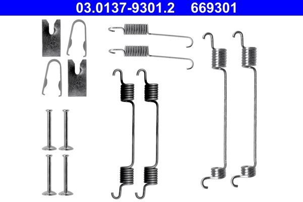 NEU - ATE 03.0137-9301.2 ZubehöRsatz, Bremsbacken FüR Toyota-image