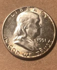 1951 P Franklin Half Dollar - BU - As Shown! (#1513)