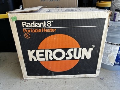 Very Nice Vintage Kero-Sun Radiant 8 Portable Kerosene Heater 8200 BTU in Box