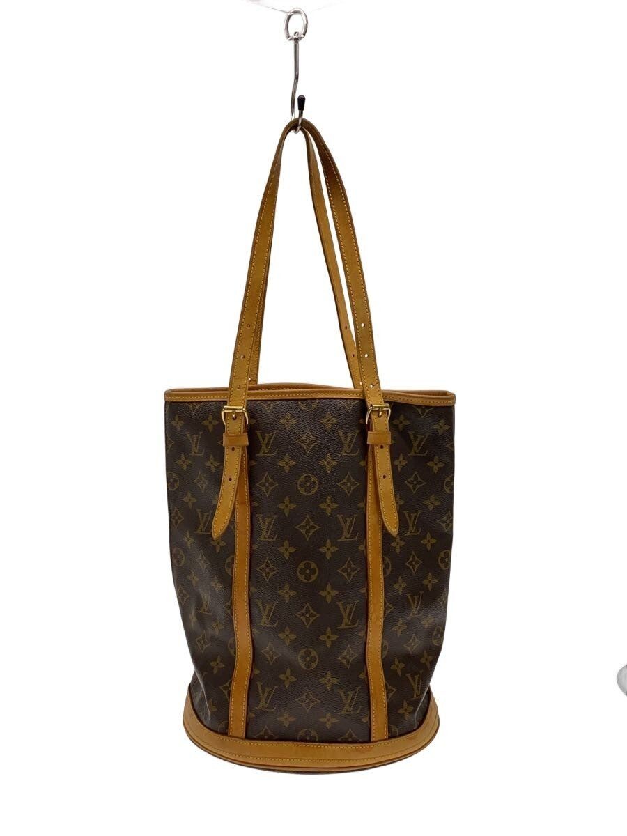 LOUIS VUITTON Tote Bag Bucket GM Monogram Canvas PVC BRW Used