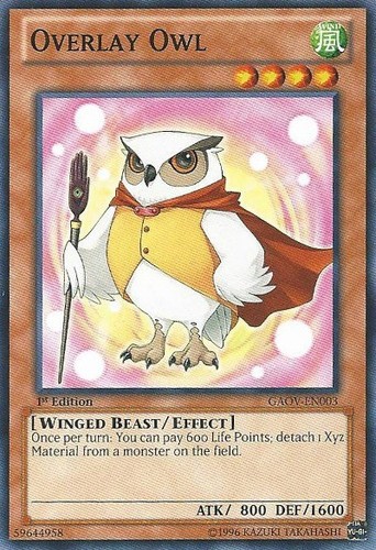 Overlay Owl - GAOV-EN003 - Common - Unlimited Edition Near Mint Yugioh! Card