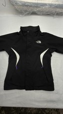 The North Face Girls HyVent Windbreaker Jacket XS 6 Black White Purple