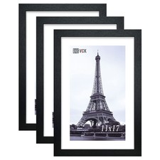 VCK Poster Frame 11x17 Set of 3, Wood Black Picture Frame, Wall Gallery Photo...