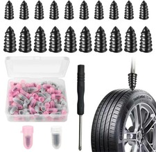 100PCS Rubber Tire Nail Repair Kit Screw In Tire Plugs for Car Truck SUV Van 