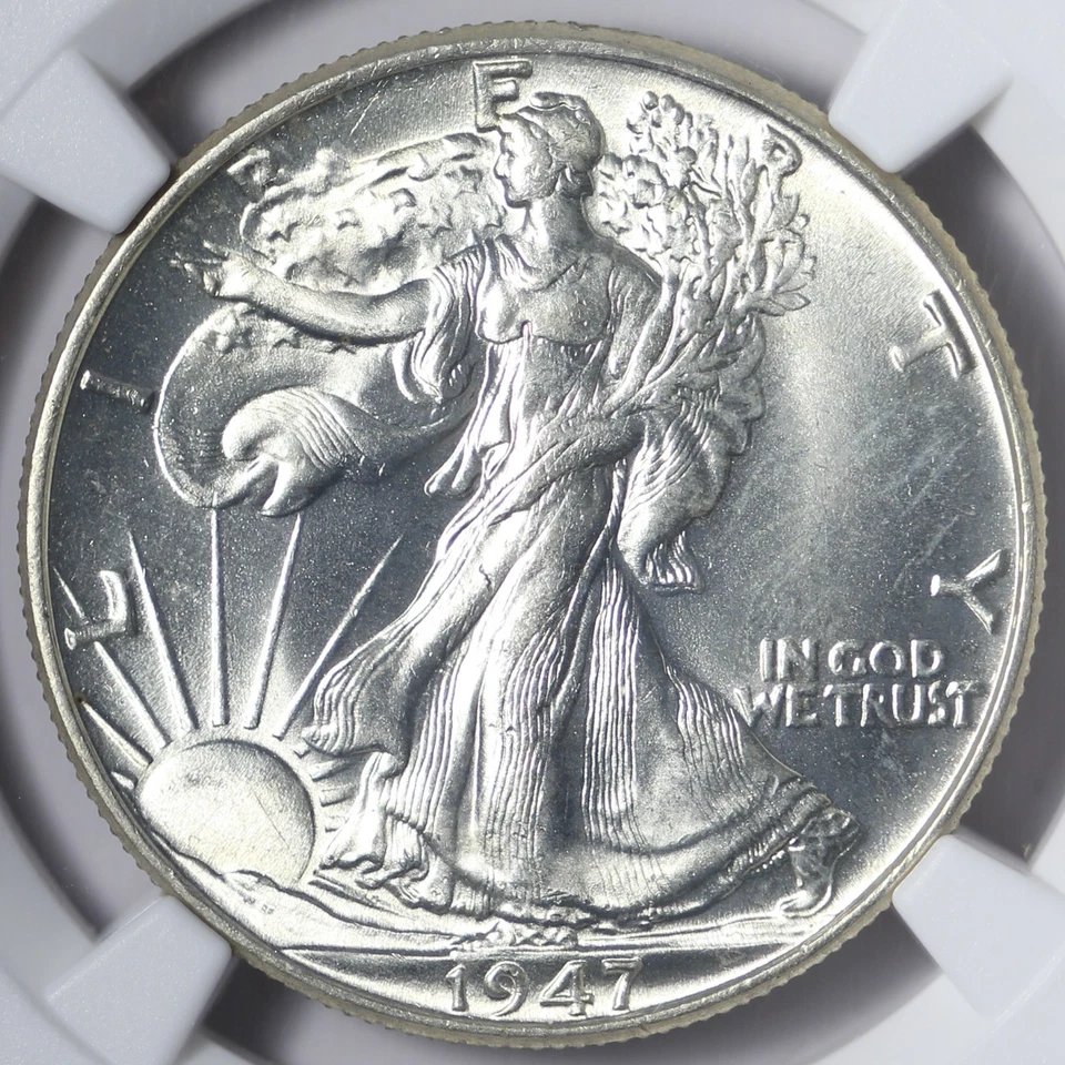 BU 1947 Walking Liberty Half Dollar NGC MS64 GOFH - Image 2 of 3