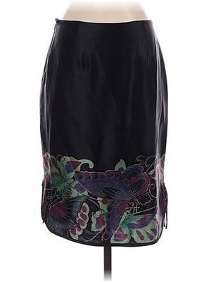 BETSEY JOHNSON Butterfly Print Silk Skirt 1990s 2 VINTAGE EXTREMELY RARE