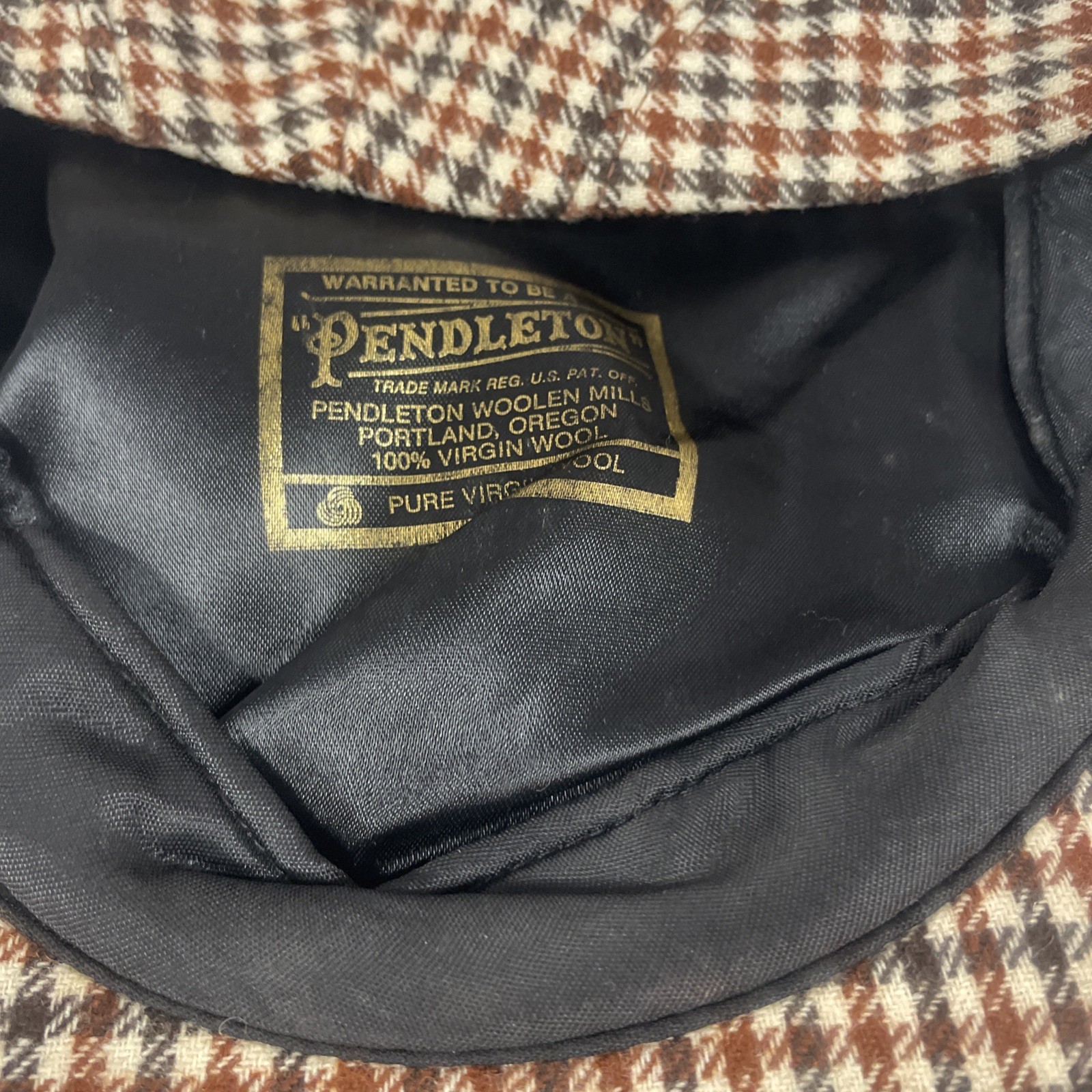 Two Pendleton Vintage flat cap hats Houndstooth - image 9