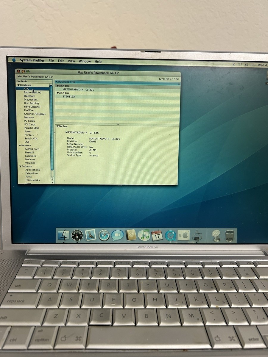 Apple PowerBook G4 15インチ (液晶画面に難あり） PowerBook G4 Aluminum 15