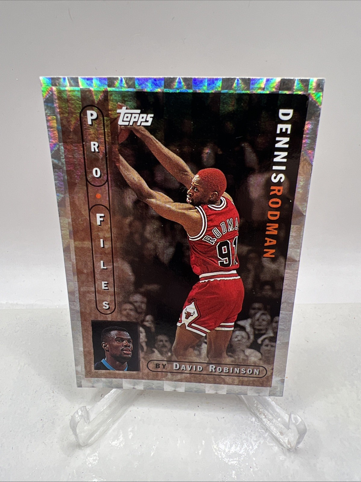 1996-97 TOPPS DENNIS RODMAN PROFILES PF-14 FOIL INSERT CHICAGO BULLS
