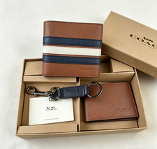 NEW COACH Logo NY MEN'S 3 IN 1 WALLET BOXED GIFT