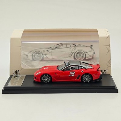 Rhino Model 1:64 Ferrari 599XX #3 Red Racing Sports Model Diecast Collect Car