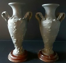 Paire de Vases  étain , signé EM Rey . 1846-1895.  N° 1 .  25 cm
