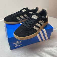adidas Handball Spezial Men’s Suede Trainers Black/Beige Gum Sole UK 6