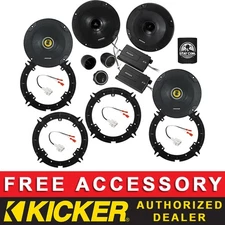 KICKER CSS654+CSC654 6.5"OEM SPEAKER REPLACEMENT KIT FOR HYUNDAI SANTA CRUZ 2022