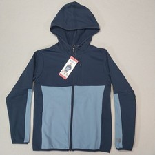 Russell Athletic Youth Full Zip Hoodie M 10/12 Navy and Light Blue