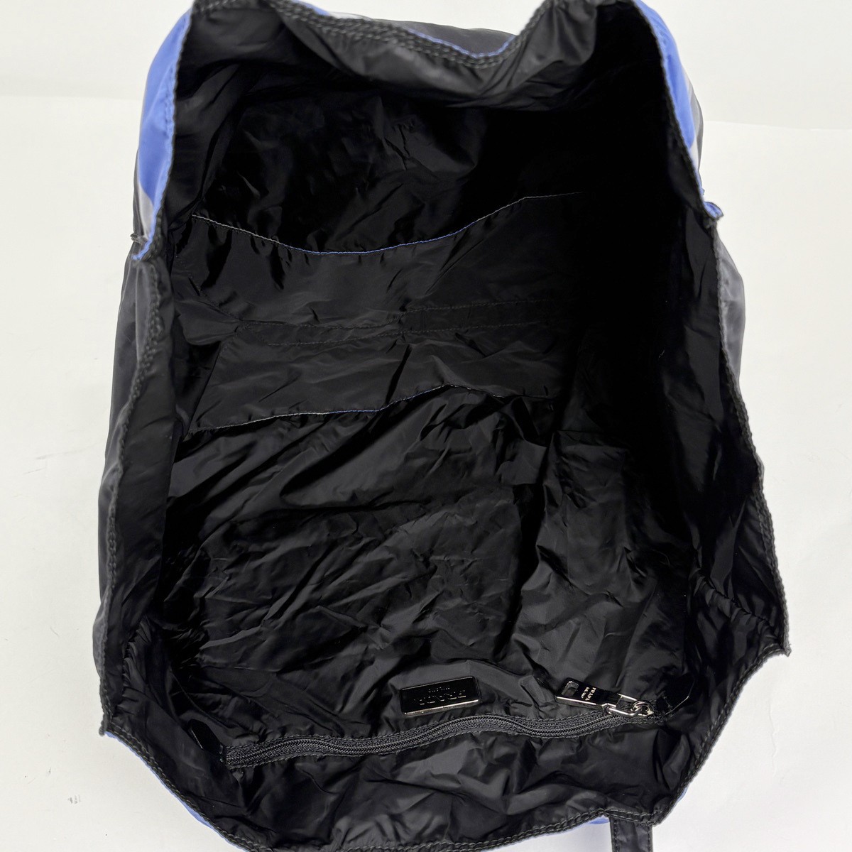 PRADA with logo Tote Bag Tote Bag Nylon Nero (Black) Blue Gray B4626P Women thumbnail 10