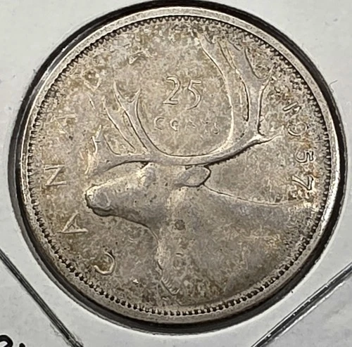 《SILVER》  1957 - Canada 25 Cents/Quarter -  《Silver》