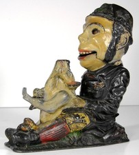 ORIGINAL 1880s CAST IRON MECHANICAL BANK - PADDY AND THE PIG By J. & E. STEVENS