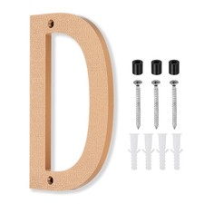 10 Inch House Number, House Address Numbers Sign Large Floating, Gold, D