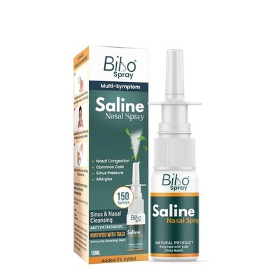 Bibo Spray - Kochsalzlösung Nasenspray - angereichert mit Tulsi & Xylit - 15ml