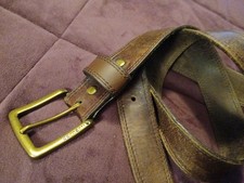 Cintura in pelle Carhart cintura in pelle vintage - tg. 42" marrone con fibbia in ottone 