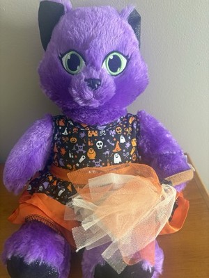 2022 Build A Bear 16'' Purple Magic Kitty Halloween Dress Plush Glitter Ears Feet