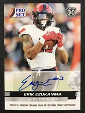 2022 Pro Set Draft #PSA-EE1 Erik Ezukanma Texas Rookie Auto Tech Red Raiders