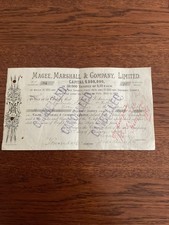 Magee,Marshall & Company Ltd. Dated 1895 75 £10 shares