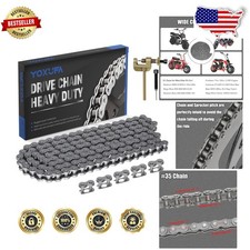 Alloy Steel 35 Mini Bike Chain 140 Links Breaker - 79cc-100cc Engines