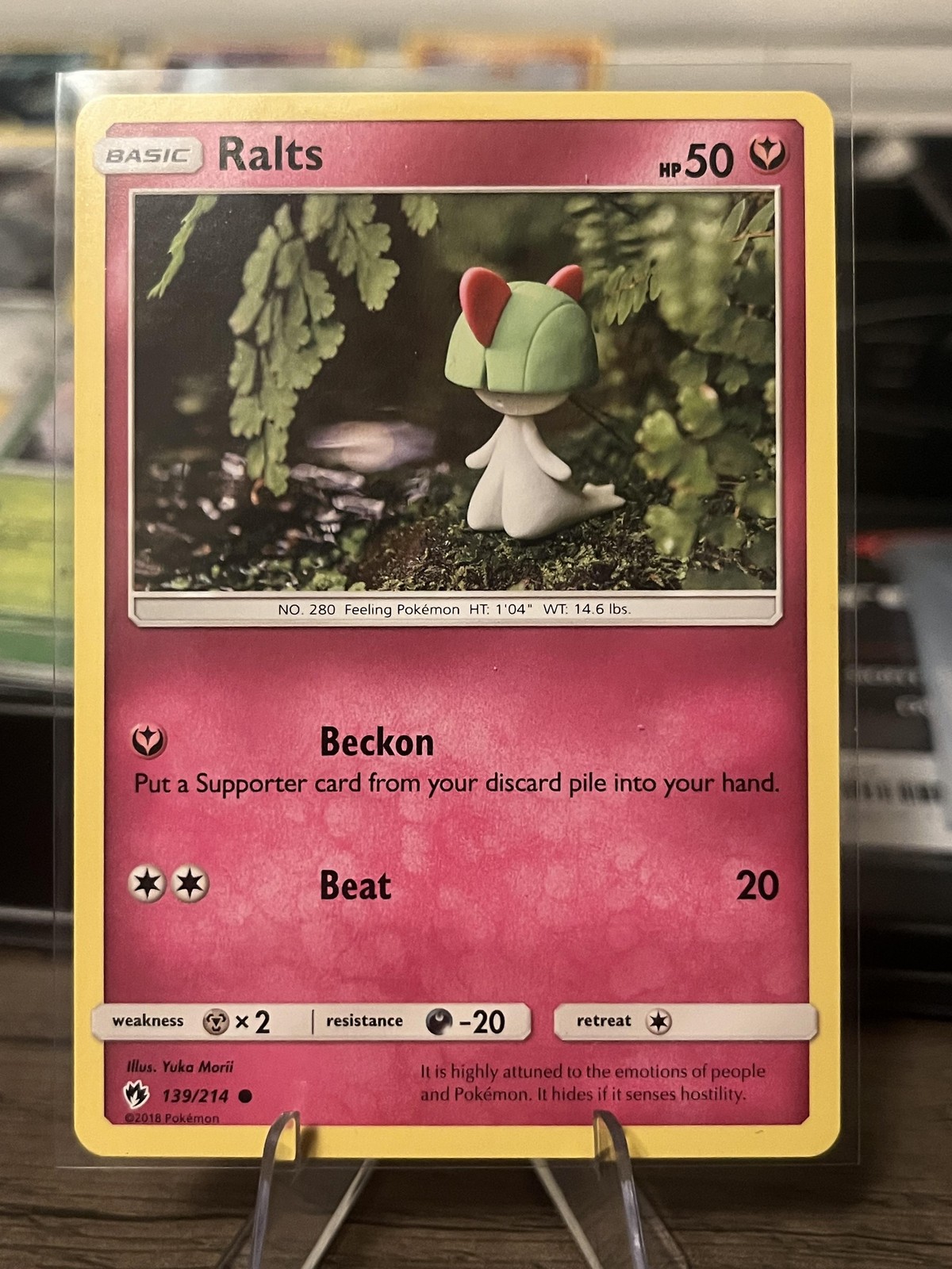 Pokemon TCG Ralts 139/214 Regular Common HP50 Moderately Played English Card
