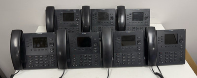 Lot of 7 Mitel/Aastra 6867i SIP  Telephone  with Handset & Stand - Factory Reset
